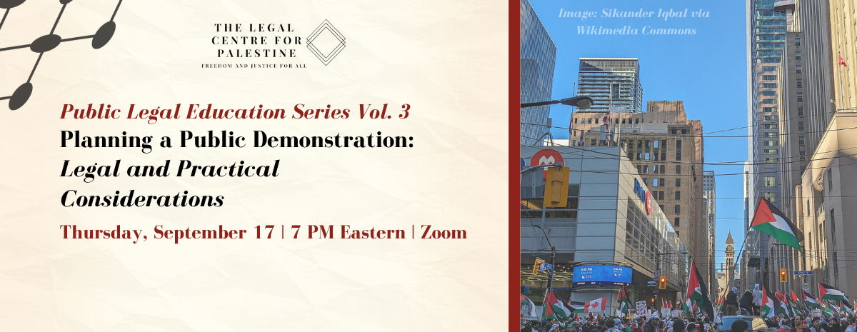 Planning a Public Demonstration: Legal and Practical Considerations